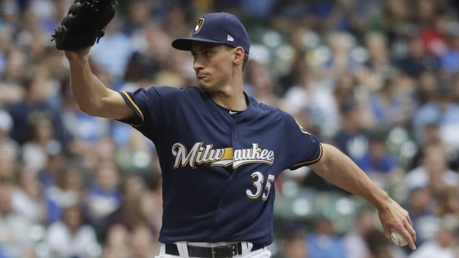 Reliever Brent Suter homers, helps Brewers beat Indians 3-2