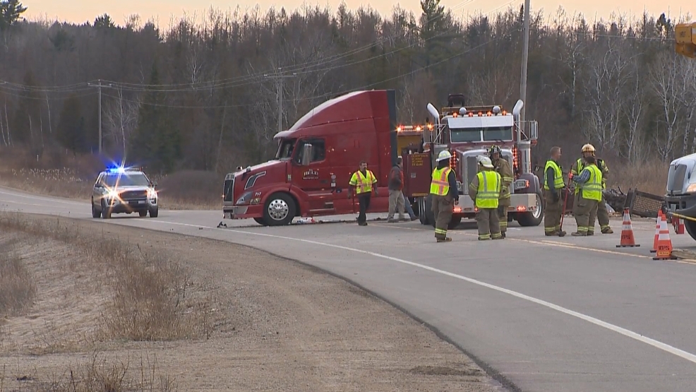 Semi tips over on Hwy. 141, road closed for several hours WLUK