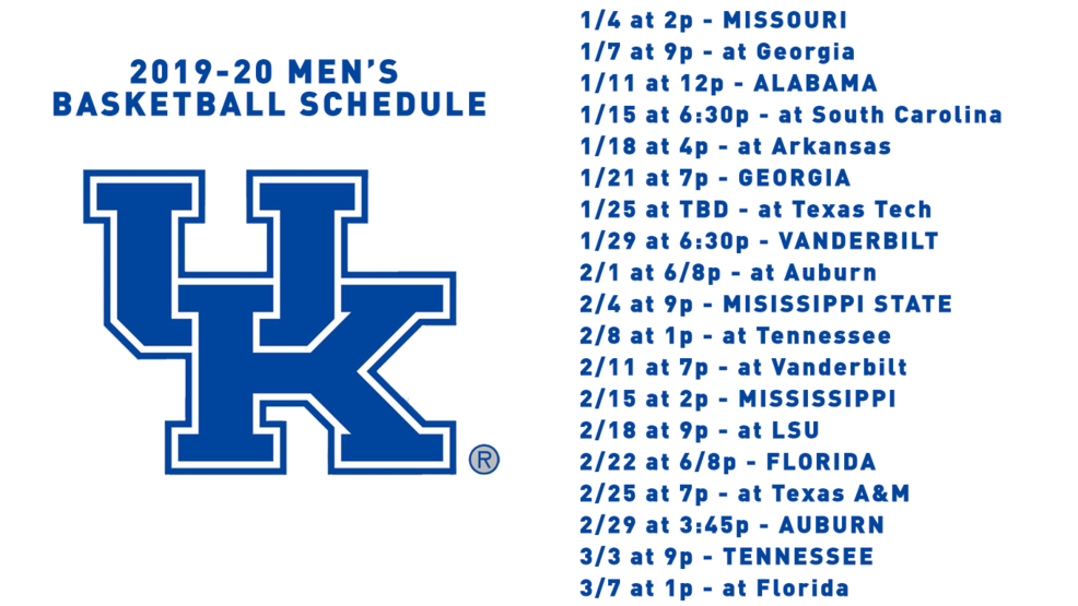 UK men's basketball game times nearly complete with release of SEC schedule WDKY