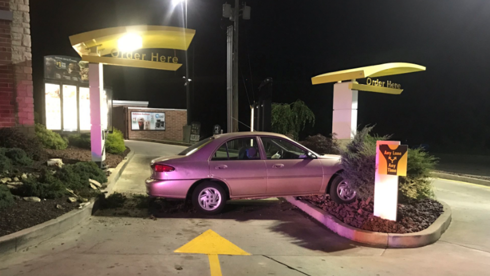 Car crashes into McDonalds' drivethru WTOV