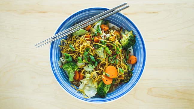 In the Kitchen: Yakisoba Noodles with Vegetables