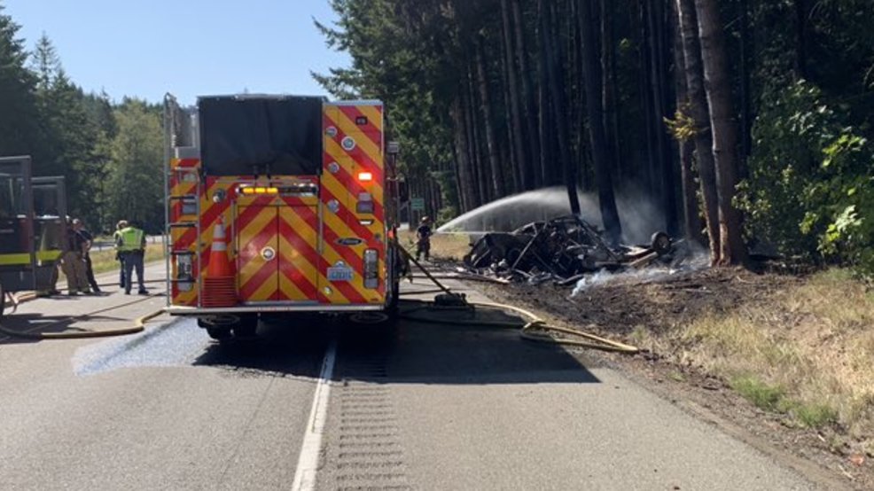 Mother Killed, Father, Kids Injured In Fiery Crash Near Olympia | KOMO