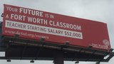 Billboards encouraging Oklahoma teachers to move to Texas