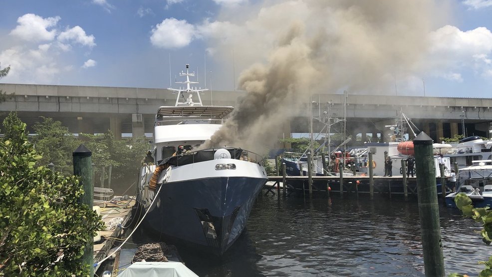 VIDEO Yacht catches fire in Fort Lauderdale WPEC