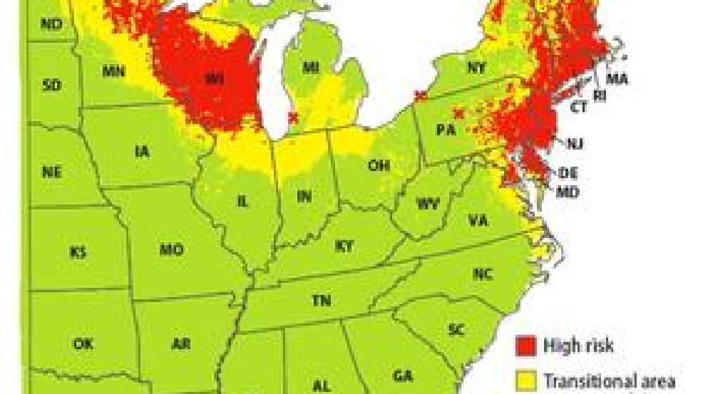 New map shows Lyme disease hot zones WJLA