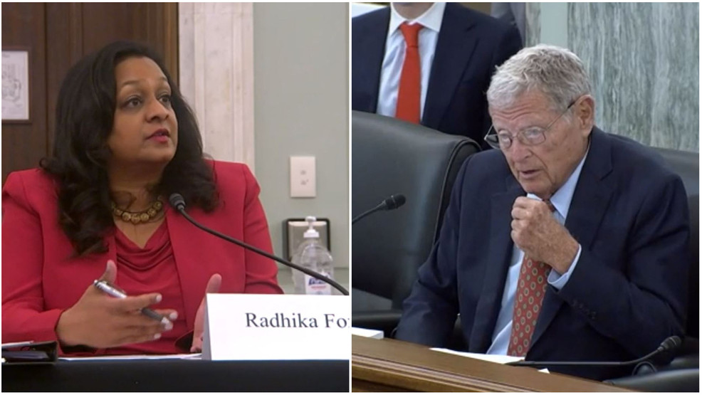 Inhofe 'talk to your daddy' comment to EPA nominee was lighthearted joke, spokeswoman says